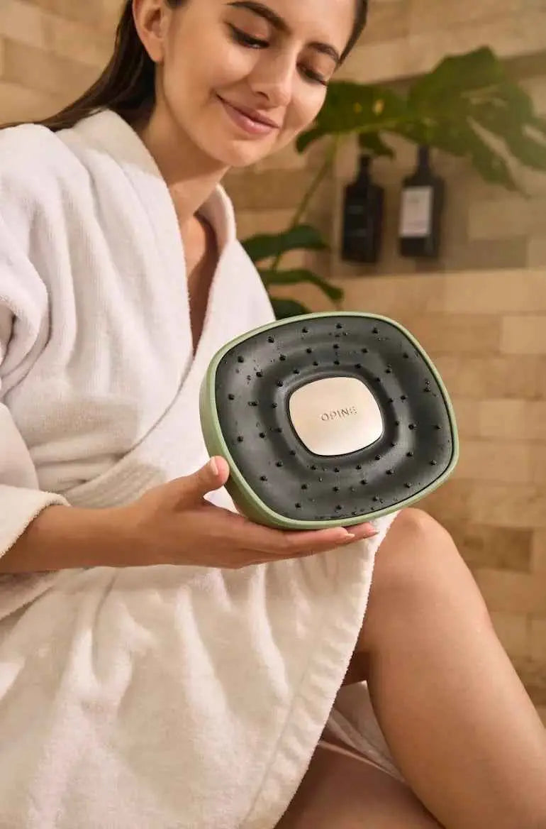 OPINE Moss Green Filtered Shower Head